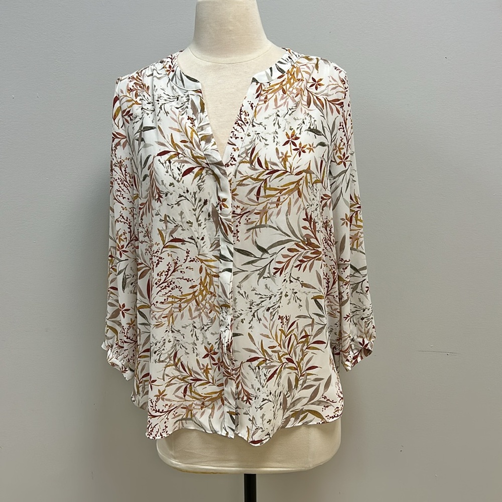 NYDJ Pleated Back Blouse, Size S